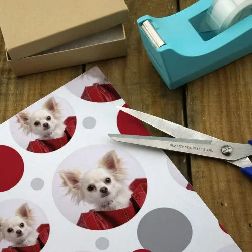 Vista 3 de GRAPHICS & MORE Chihuahua Puppy Dog in Bag - Rollo de papel de regalo