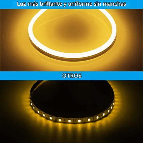 Vista 2 de TORCHSTAR Cuerda de neón LED de 50 pies para exteriores, IP67 impermeable, CA 120 V (150 pies máximo), certificado ETL y UL, decoración de edificios