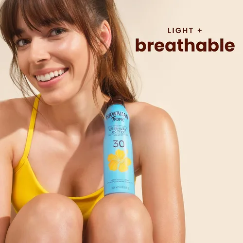 Vista 4 de Hawaiian Tropic Island Sport - Protector solar en espray de amplio espectro, SPF 30, 6 onzas