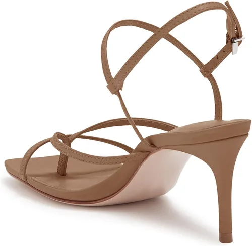 Vista 4 de PiePieBuy Sandalias de tacón cuadrado para mujer, correa cruzada en el tobillo, tacón de aguja, vestido de boda, zapatos de fiesta