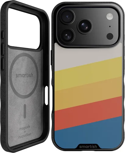 Vista 73 de Smartish iPhone 11 Pro Max Slim MagSafe, Gripmunk, agarre magnético delgado Asunto de corbata negra (MagSafe)