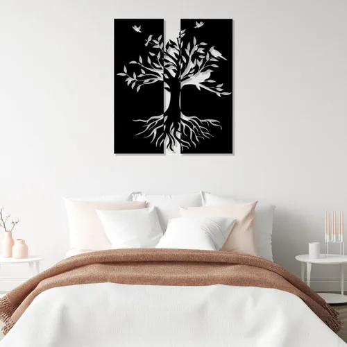 Vista 5 de Árbol de la vida de gran tamaño, decoración de pared de metal, árbol de la vida, arte de pared de metal grande para colgar en la habitación