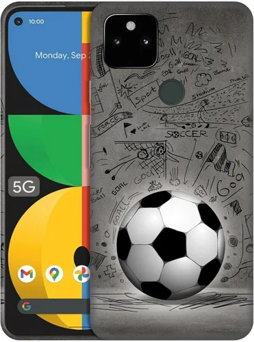 Vista 11 de GlamCase for Google Pixel 5a 5G, Pixel 5a Case - Basketball On Fire Printed Cute Slim Fit Hard Plastic Protective Designer Back Phone Case/Cover for
