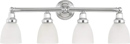 Vista 2 de Livex Lighting 1024-05 Classic - Lámpara de baño con 4 luces, cromada