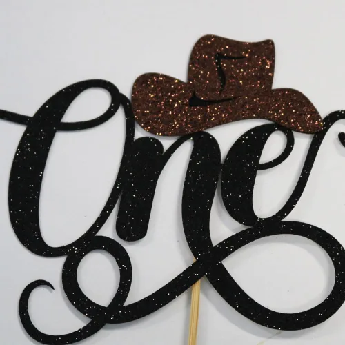 Vista 7 de Decoración de pastel de vaquero para primer cumpleaños, decoración de pastel de primer cumpleaños, sombreros de vaquero, botas para pasteles