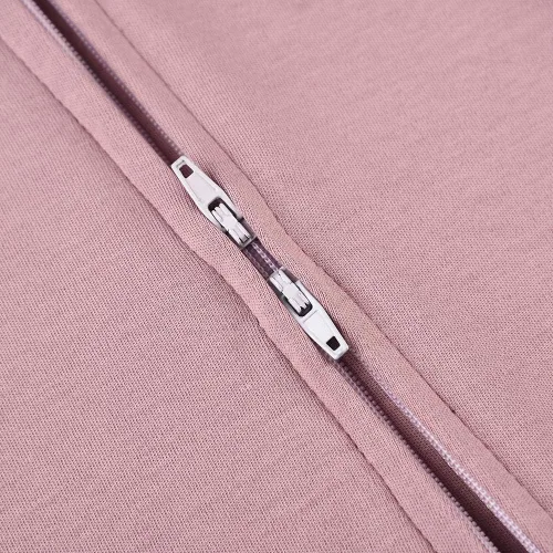Vista 2 de Aablexema Pijama con pies para bebé con puños de manopla, unisex, para recién nacido, 2 vías, con cremallera, de algodón
