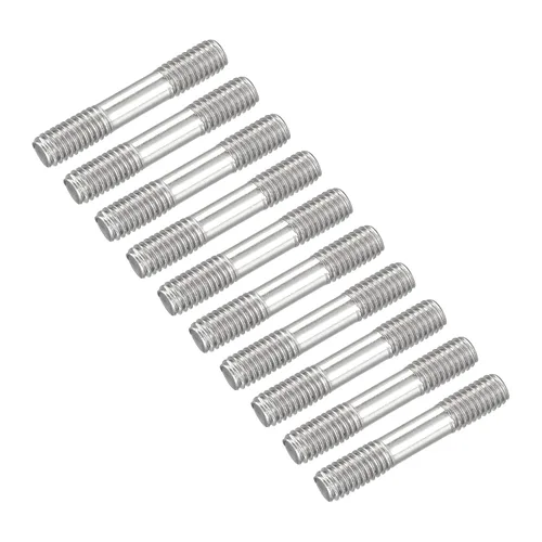 Vista 22 de METALLIXITY Tornillos de doble extremo (rosca M3, 0.787 in de longitud), 20 unidades, acero inoxidable 304, pernos de varilla roscados dobles