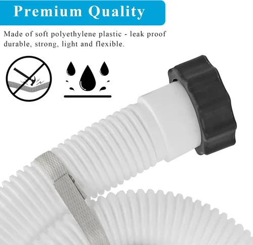 Vista 4 de Manguera de bomba de piscina de 1.5 pulgadas para bomba de filtro de arena Intex y sistema de agua salada, manguera de filtro de arena de piscina