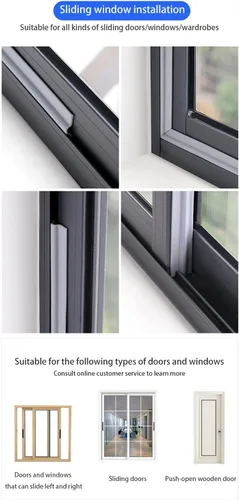 Vista 5 de Tira de sellado autoadhesiva para huecos de ventanas de 80 pulgadas, tira de sellado resistente al viento e insonorizante para puertas, cinta
