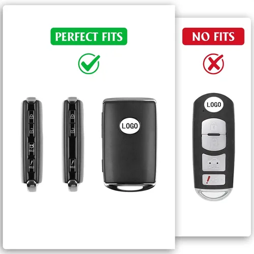 Vista 2 de Funda de TPU suave para llavero compatible con Mazda 3/3 Hatchback, CX-5, CX-30, CX-10 2/3/4 botón sin llave con control remoto (rojo mate) 360