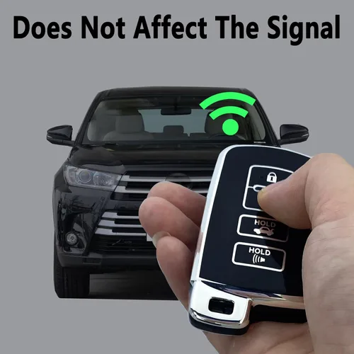 Vista 6 de Funda para llavero compatible con Toyota Highlander Camry RAV4, Corolla Avalon, Tacoma, Tundra 4Runner Sequoia, accesorios, protector de carcasa