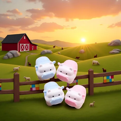 Vista 5 de Sacapuntas de diseño de ganado de cerdo lindo, sacapuntas de vaca buey kawaii, sacapuntas, regalos para niñas, artículos de papelería, suministros