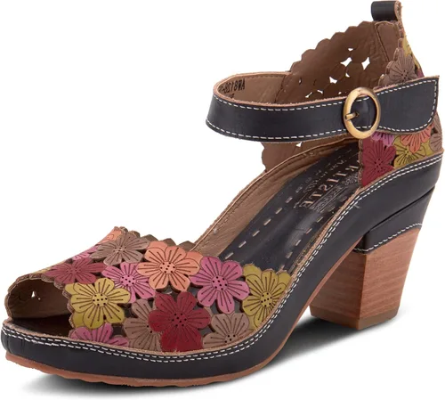 Vista 2 de Spring Step L'Artiste Zapato Avnia con correa al tobillo para mujer Negro Multi