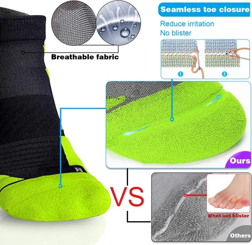 Vista 2 de Calcetines Coolmax deportivos antiampollas que absorben las ampollas sin costuras antiolor