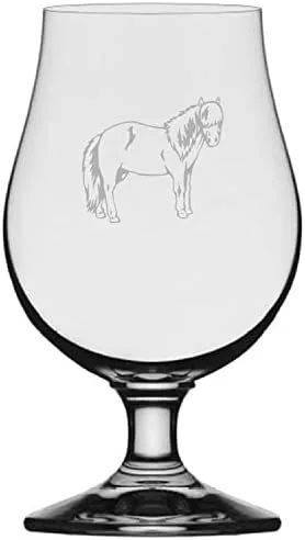 Vista 16 de Abaco Barb Body Horse - Vaso de cerveza Iona grabado (13.25 onzas)