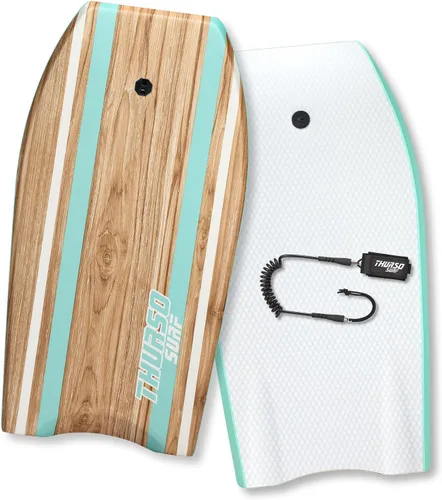 Vista 9 de THURSO SURF Quill 42'' Tabla de bodyboard ligera y duradera con núcleo EPS, cubierta IXPE, base pulida de HDPE, puntal FRP, cola crescent, doble