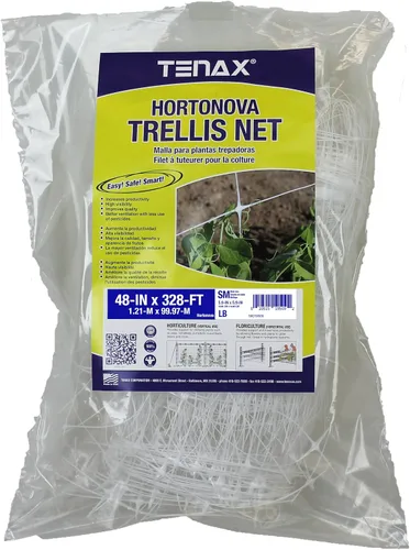 Vista 9 de TENAX 1A150281 Hortonova Plant Trellis Network, 48" x 1,000' Blanco