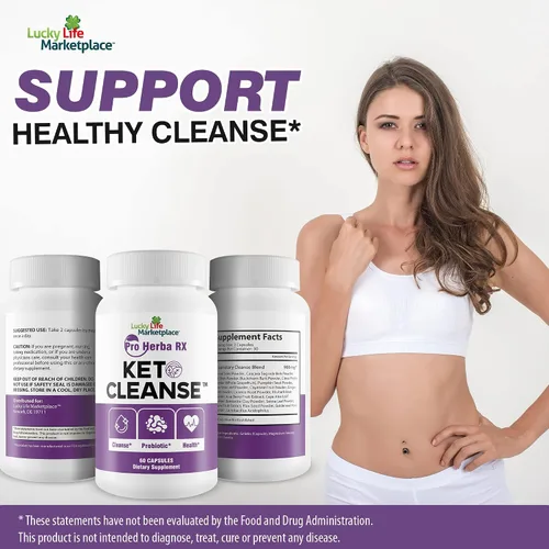 Vista 5 de Pro Herba RX KETO CLEANSE - Fórmula herbaria con probióticos - Limpieza Keto y desintoxicación naturalmente - Numerosos beneficios para la salud