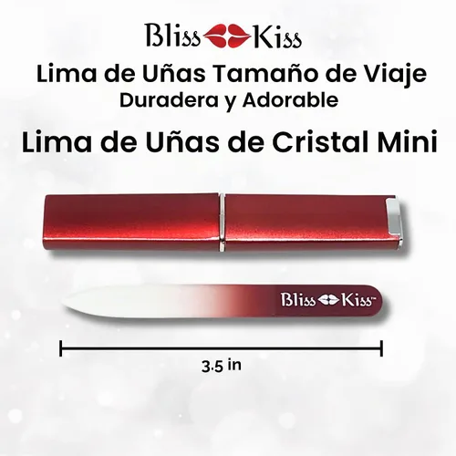 Vista 7 de Lima de uñas con punta de cristal, de Bliss Kiss, S, Rojo