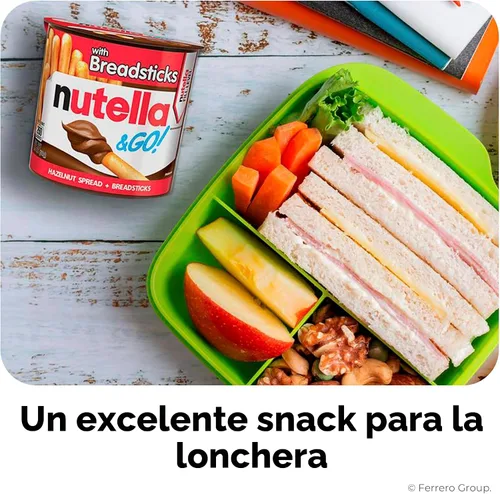 Vista 5 de Nutella & Go Avellana para untar y palitos de pan, 1.8 onzas