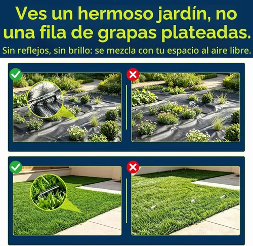 Vista 9 de Mysit Grapas de paisaje de 6 pulgadas de calibre 11, estacas de jardín