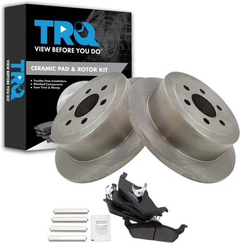 Vista 19 de TRQ Juego de pastillas de freno y rotor de cerámica trasera compatible con Honda Accord V6 1998-02 3.0L con frenos de disco traseros 02-06 Acura RSX