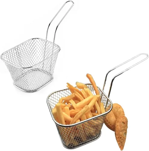 Vista 8 de Cesta de Papas Fritas de 2/4/8/12 Piezas, Mini Cesta Cuadrada para Papas Fritas Francesas Portador de Chips Alimentarios Cestas de Snacks
