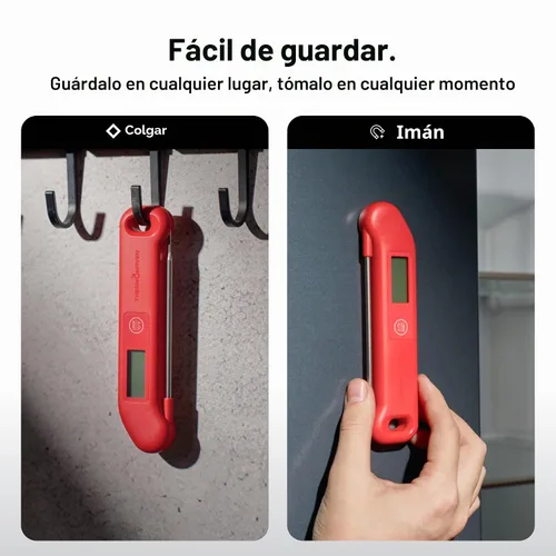 Vista 7 de Termómetro profesional de carne digital, precisión certificada NIST de ± 0.5 ℉, termómetro de lectura instantánea para cocinar a la parrilla