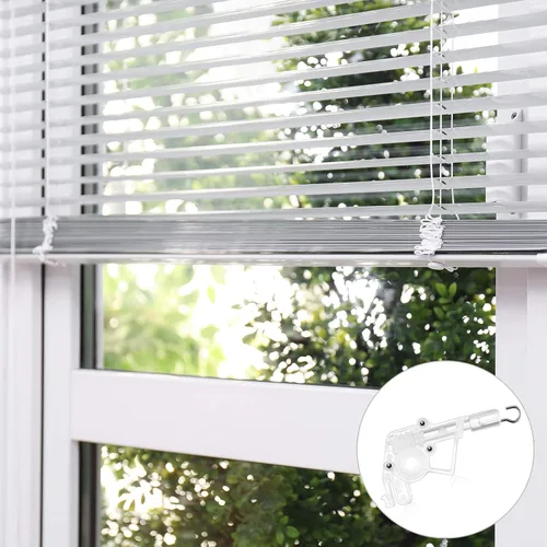 Vista 4 de Varita inclinadora universal de perfil bajo, 4 piezas para persianas horizontales de 2 pulgadas, mecanismo de inclinación, conexión de gancho