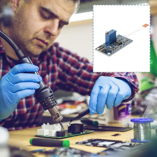 Vista 8 de Hemobllo Salida de voltaje del amplificador de carga del módulo del sensor de prueba de flexión del medidor de tensión