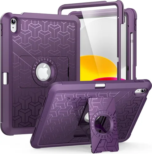Vista 10 de MoKo Funda para iPad (A16) de 11ª/10ª generación 2025/2022, resistente a prueba de golpes, doble capa protectora de cuerpo completo, protector