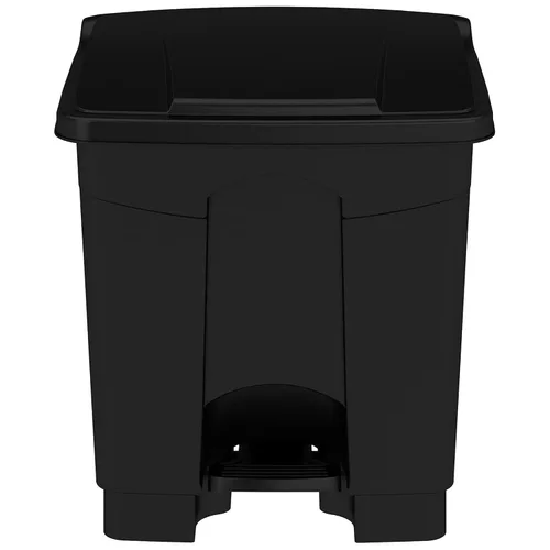 Vista 7 de Safco - Cubo de basura con pedal de pie, cubo de basura de plástico de 8 galones, color negro