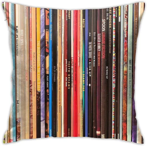 Vista 10 de Funda de almohada cuadrada clásica de discos de rock alternativo, funda de almohada decorativa con funda de cojín para coche, sofá, silla, cama