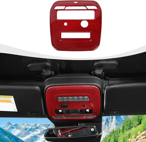 Vista 9 de RAZPOY Cubierta para panel de luz de lectura frontal Bronco compatible con Ford Bronco 2021-2025, accesorios interiores negros de 2 puertas y 4