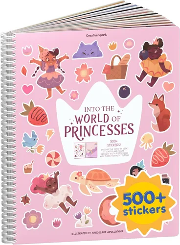 Vista 17 de Cupkin Libro de calcomanías de princesas para niños, un mundo mágico de Cupkin, artículos esenciales de viaje en avión para niños pequeños, más