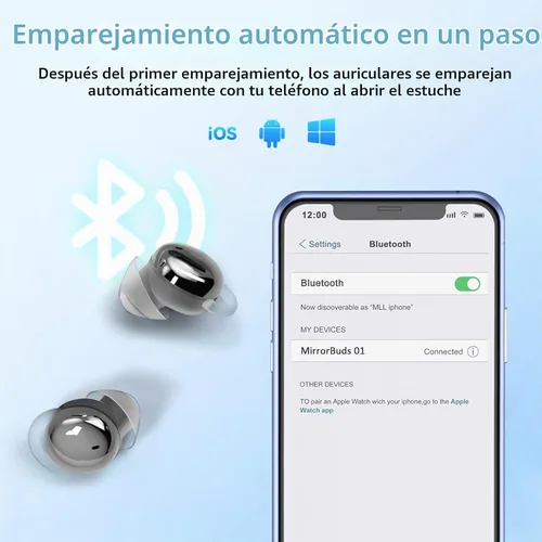 Vista 7 de Auriculares para dormir de lado, mini auriculares cómodos para Negro
