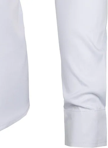 Vista 5 de Zeroyaa - Camisas de esmoquin de manga larga para hombre, calce ajustado