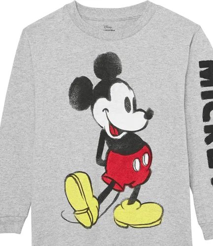 Vista 2 de Disney Boys' Mickey Mouse Long Sleeve T-Shirt-Little Big Kid Sizes
