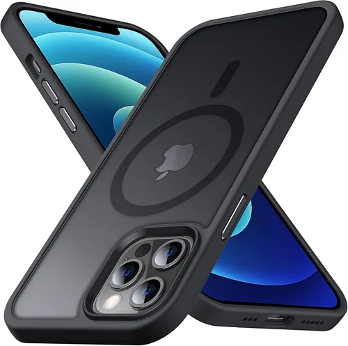 Vista 18 de Anqrp Funda magnética a prueba de golpes para iPhone 12 Pro Max, [compatible con MagSafe] [probada contra caídas de grado militar] Funda delgada
