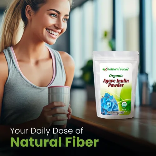 Vista 7 de Z Natural Foods Polvo de inulina de agave orgánico, suplemento de fibra natural, superalimento prebiótico en polvo para bebidas, batidos y recetas