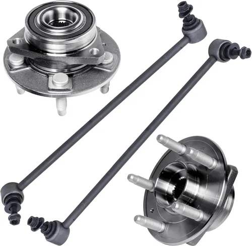 Vista 57 de Detroit Axle - Kit de suspensión delantera 4WD para Nissan Frontier Pathfinder Xterra, 2 cubos de rodamientos de ruedas, 2 brazos de control