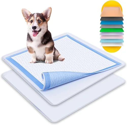 Vista 20 de Skywin TidyFriend - Soporte para orina de perro apto para viajes de hasta 24 x 24 pulgadas, alfombrilla de silicona flexible enrollable con borde