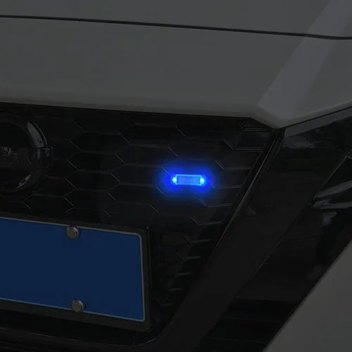 Vista 5 de Paquete de 2 lámparas solares de advertencia, impermeables, mini LED, luz estroboscópica para coche, luz estroboscópica de seguridad para bicicleta
