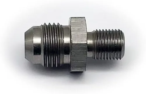 Vista 38 de Autobahn88 Montaje de extremo de manguera de freno de acero inoxidable - Reductor 1/2 NPT macho a 1/4 NPT macho