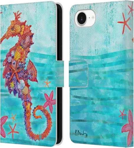 Vista 8 de Head Case Designs Officially Licensed Paul Brent Agate Mermaid Coastal Leather Wallet Case Compatible with Apple iPhone 16e / iPhone 17e