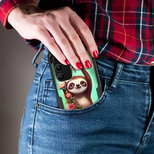 Vista 429 de Funda para Galaxy A14 5G, resistente de doble capa híbrida de policarbonato duro, goma suave, a prueba de golpes, funda protectora resistente