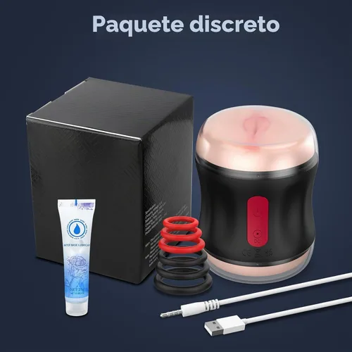 Vista 7 de Juguetes sexuales para adultos, masturbador masculino de extremo abierto, potente vibración, coño de bolsillo para hombres, vibrador estimulador