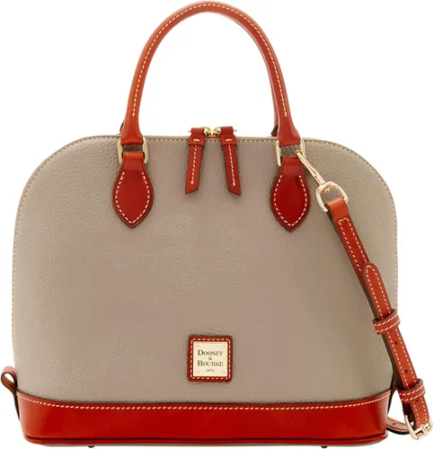 Vista 16 de Dooney & Bourke - Bolso con cremallera para mujer, de cuero flor con textura granulada, grande y con correa ajustable y extraíble para el hombro