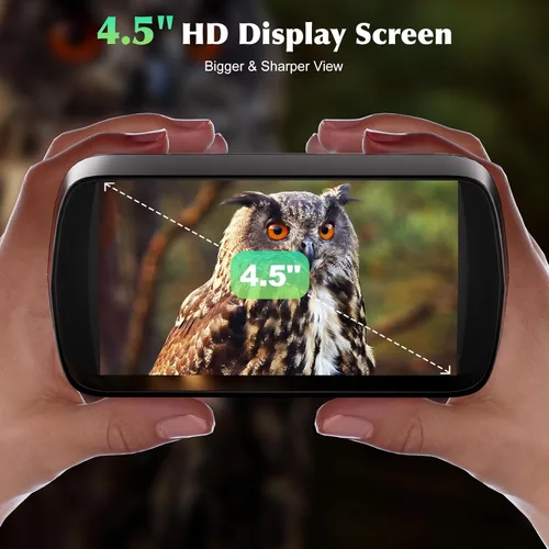 Vista 4 de Gafas de visión nocturna, binoculares de visión nocturna de 4K UHD con video e imagen de 36MP, pantalla de 4.5", batería recargable de 4500mAh