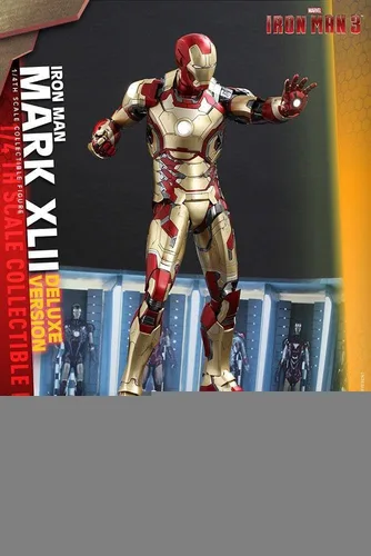 Vista 5 de Hot Toys Marvel Iron Man 3 Iron Man Mark XLII Figura de escala de 1/4 cuarto (versión de lujo)